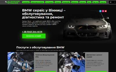 Website preview for BMW Service Garage Racer
