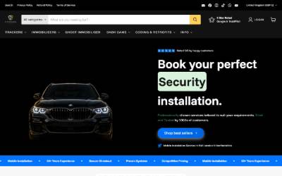 Top of the website for Carcode Secure Ltd