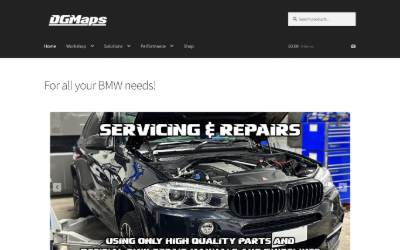 Top of the website for DGMaps