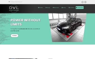 Website preview for DVL chiptuning