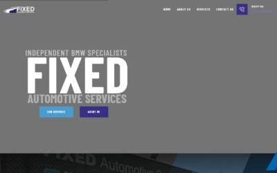 Top of the website for FIXED Automotive Services