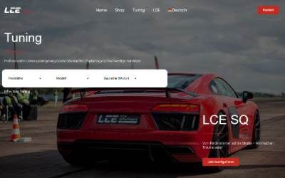Website preview for LCE Performance