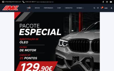 Top of the website for Mkk Performance
