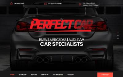 Top of the website for Perfect Car Garage