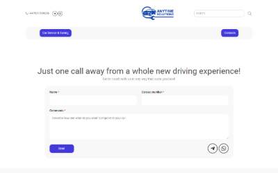 Top of the website for Anytime Solutions