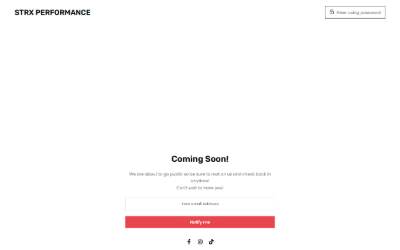 Website preview for STRX PERFORMANCE LTD