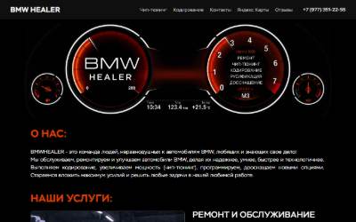 Website preview for BMW HEALER