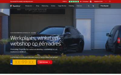 Top of the website for Dynoforce ®
