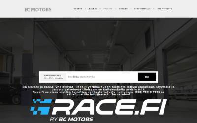 Website preview for BC Motors Oy