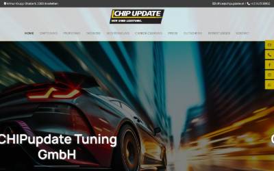Top of the website for CHIPupdate Tuning GmbH