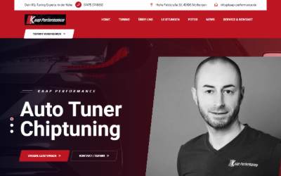 Website preview for Kaap Performance