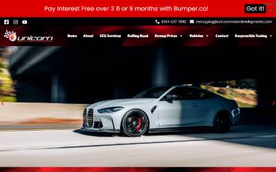 Website preview for Unicorn Motor Developments