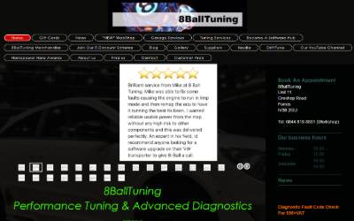 Website preview for 8BallTuning