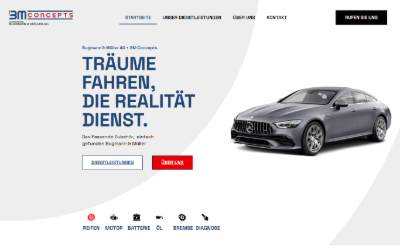 Website preview for BM Concepts