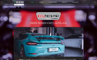 Website preview for ECU Helsinki