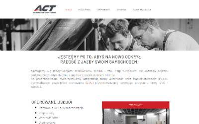 Website preview for ACT Automotive Chip Tuning DANIEL URAWIECKI