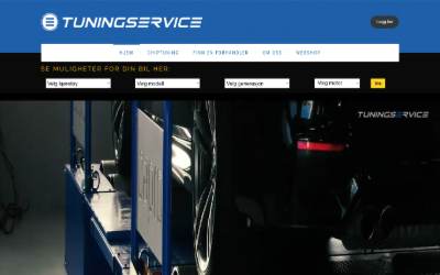 Website preview for Tuningservice Sortland