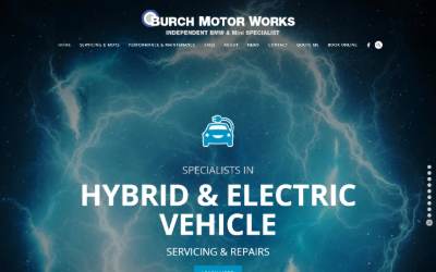 Website preview for Burch Motor Works