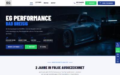 Website preview for EG Performance