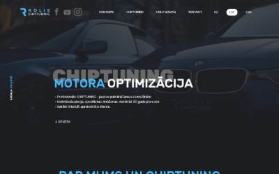 Website preview for Rolis Chiptuning SIA