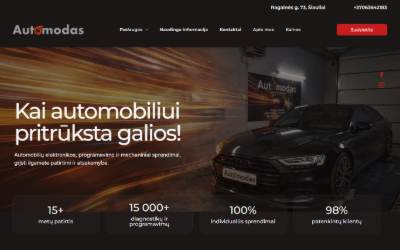 Website preview for UAB Automodas