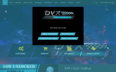 Website preview for DVX performance