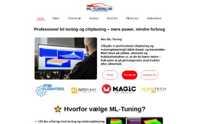 Website preview for ML-tuning.dk