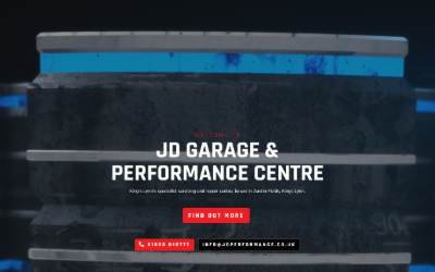 Website preview for JD GARAGE AND PERFORMACE CENTRE LTD