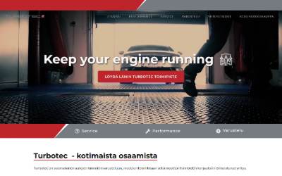 Website preview for Turbotec Oy