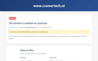 Website preview for Cramer Tech