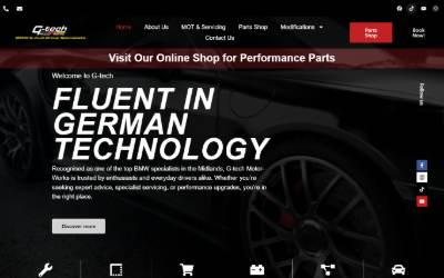 Website preview for G-tech Motor-Works