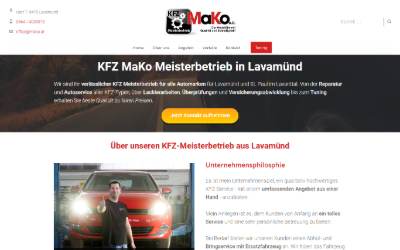 Website preview for Kfz MaKo e.u.