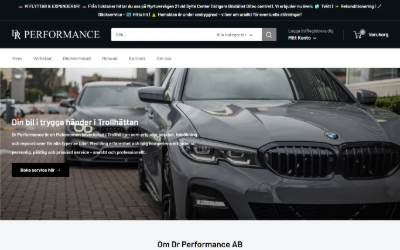 Website preview for Dr performance AB