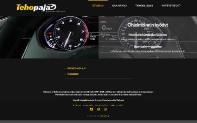 Website preview for Tehopaja Oy