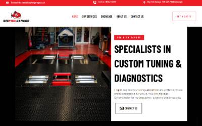 Website preview for Big Fish Garage