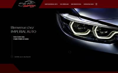 Top of the website for IMPERIAL AUTO