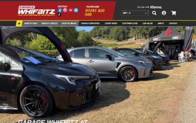 Website preview for Garage Whifbitz