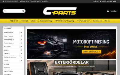 Website preview for C-parts Sweden AB