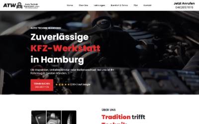 Website preview for Auto Technik Wandsbek GmbH