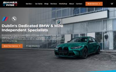 Top of the website for Bimmerwise