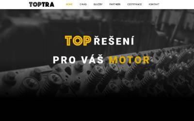 Website preview for TOPTRA a.s.