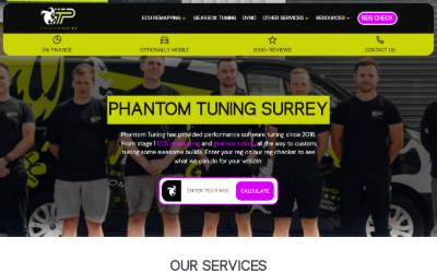 Website preview for Phantom Tuning Surrey