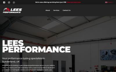 Website preview for Lee's Performance