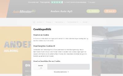 Website preview for Anders Auto ApS