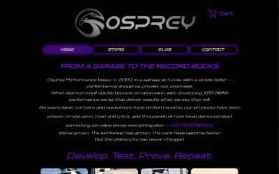Website preview for Osprey Performance