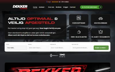 Website preview for Dekker Tuning Service