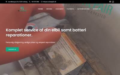 Top of the website for ev auto repair