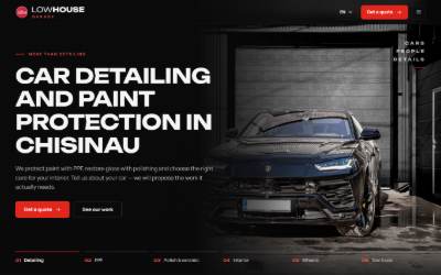 Top of the website for LowHouse Garage