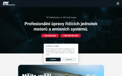 Website preview for TTC Performance s.r.o.
