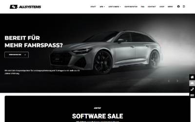 Top of the website for AU-Systems